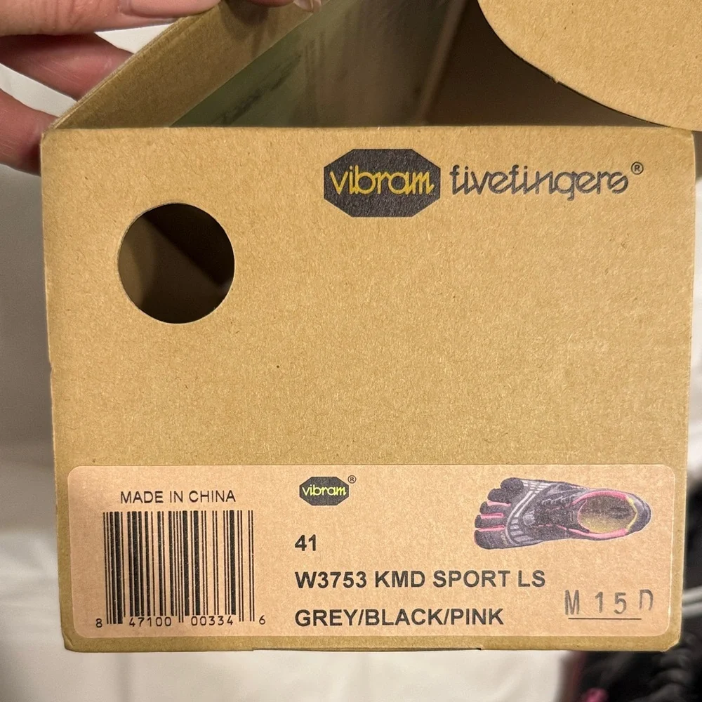 Vibram Women's Black and Pink Athletic FiveFingers - Picture 2 of 3